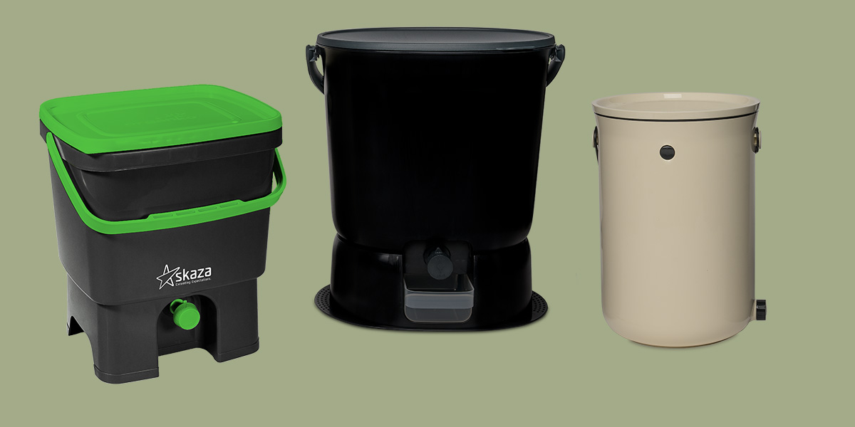 Bokashi composting bin comparison of BO1 and BOE